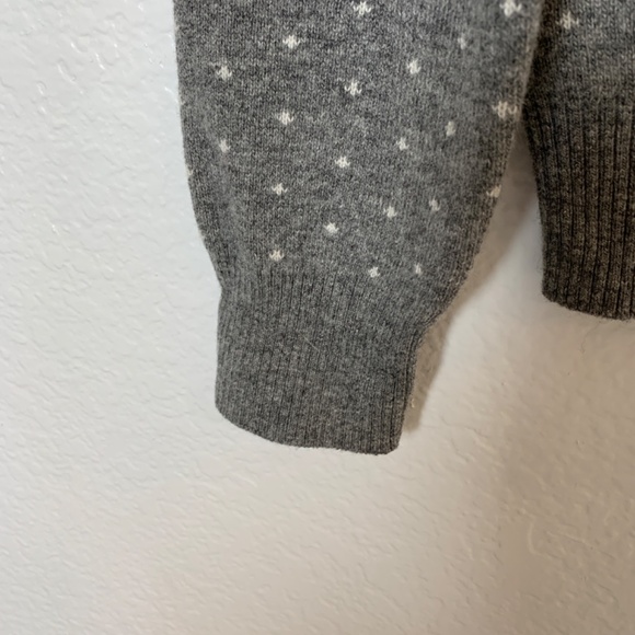 Abercrombie & Fitch  Sweater Reindeer Medium Gray Wool Alpaca Blend Holiday - Picture 5 of 12